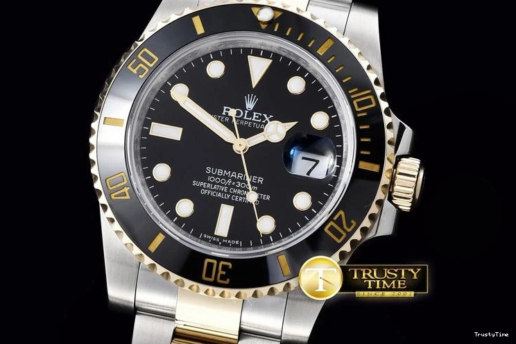 1030 ROLSUB183A – Submariner 116613 18K Wrapped TT Blk V7 Noob A- Bold 1061